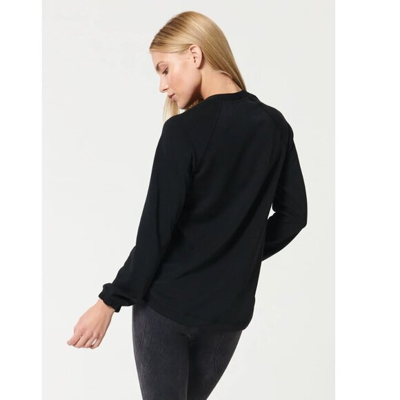 NUX Sleek Sweat Crew Modal-Blend Black/Gold Flag Streetwear M (Rare) Athleisure - Picture 4 of 12